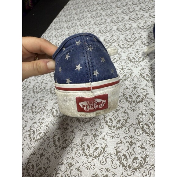 Vans Unisex Athletic Shoes Blue White Stars Low Top Lace Up Sneakers M 8 W‎ 9.5 - Picture 9 of 10